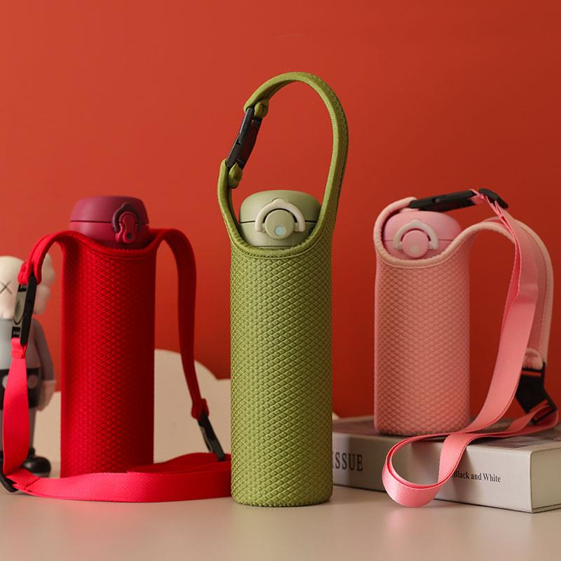 通用手提斜挎式杯套适用直径6.5厘米350 500 600ML保温茶杯子袋