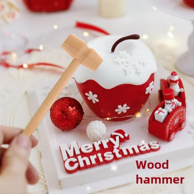 木锤迷你锤木锤圣诞粉碎雪顶安全水果巧克力槌烘焙蛋糕工具
