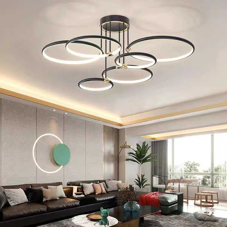 轻奢吊灯客厅灯现代简约吸顶灯卧室大气北欧全屋组合套餐lde灯具