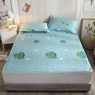 防水儿童隔尿床垫纯棉夹棉床护垫透气薄款 床褥防滑1米35m