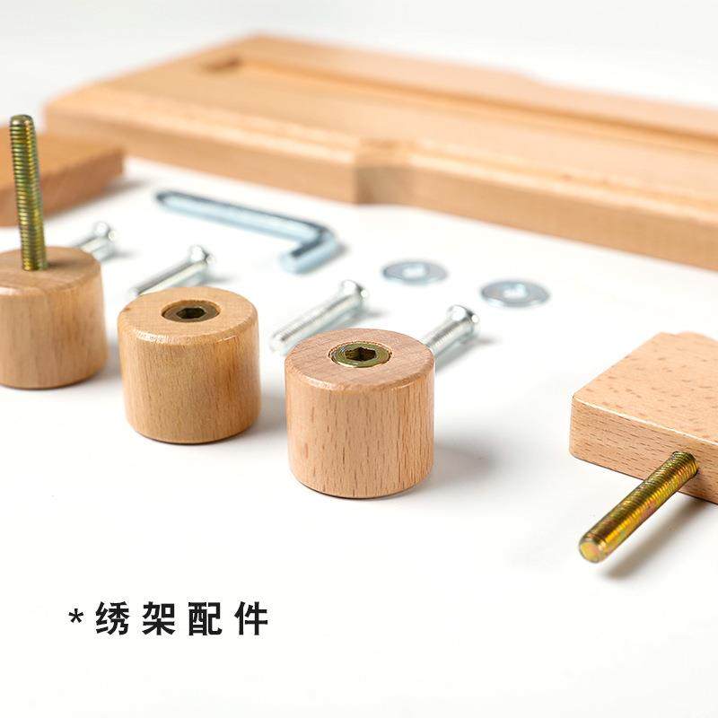 可调节刺绣桌面绣架台式可翻转榉木十字绣刺绣钩针绣架