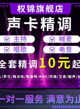 声卡调试精调专业调音师艾肯外置雅马哈RME莱维特IXI创新内置机架