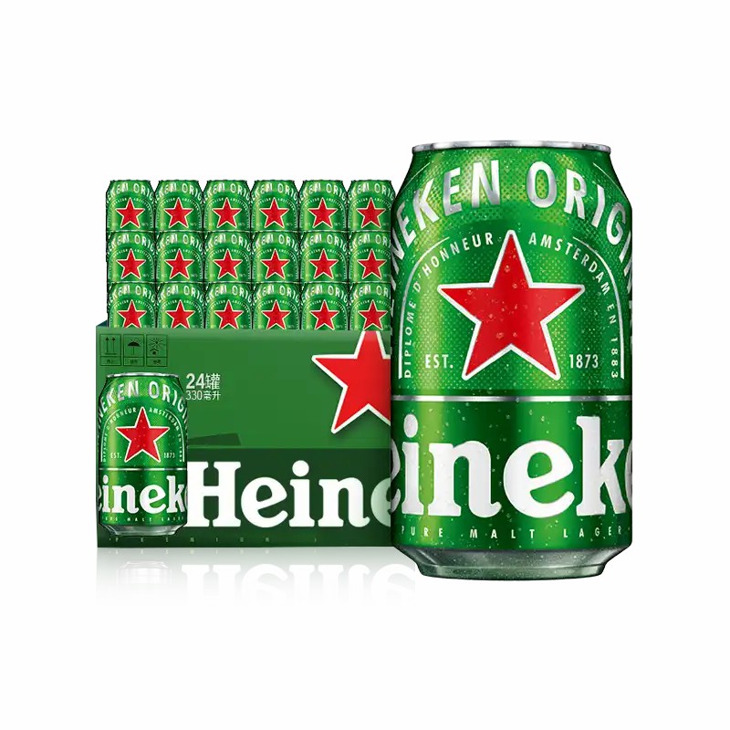 【Heineken】进口喜力啤酒经典荷兰/西班牙/新加坡黄啤330ml整箱