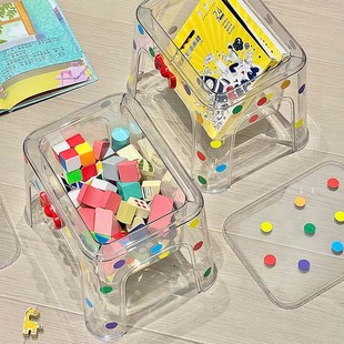 凳玩具收纳凳子 储物凳可坐成人家用加厚客厅可叠放小板凳入户换鞋