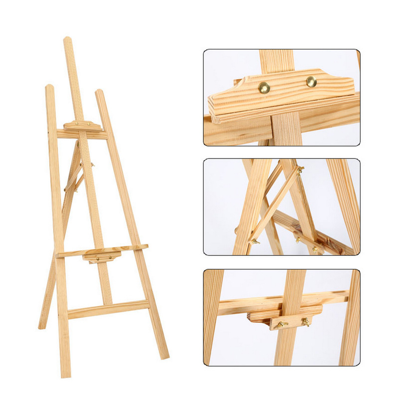 美术生专用画架支架式画板素描油画展架家用可折叠木制画架三角架