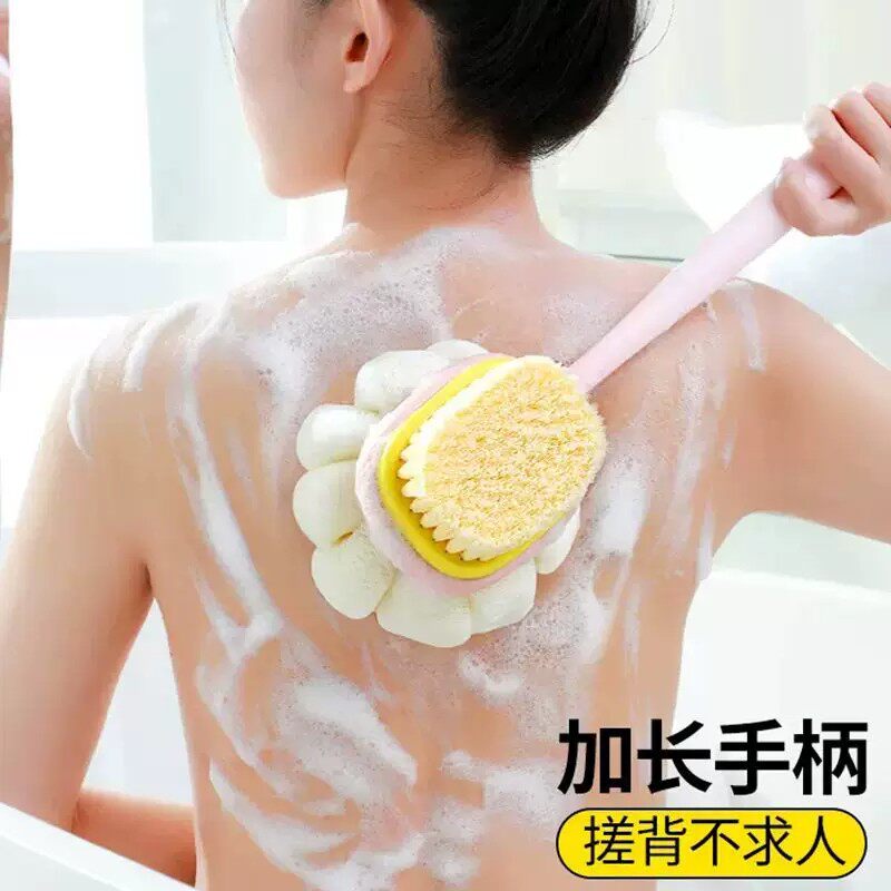 孕妇洗澡擦背神器长柄搓澡巾软毛双面沐浴刷浴花二合一后背洗澡刷