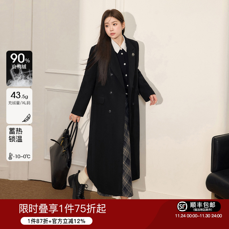 气质保暖羽绒服大码女装蓝语