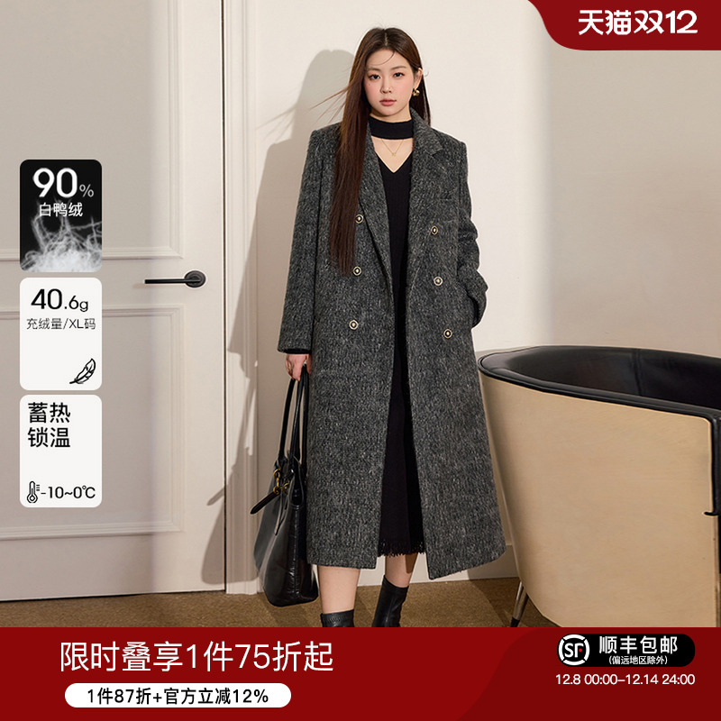 气质保暖羽绒服大码女装蓝语