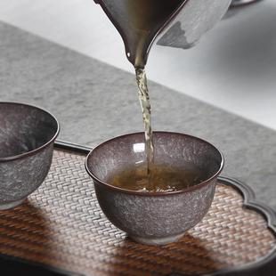青瓷手工冰裂品茗杯主人杯哥窑铁胎功夫单杯茶杯茶碗陶瓷泡茶