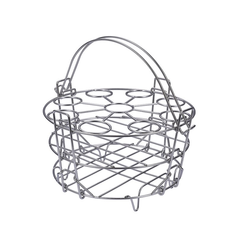 304不锈钢蒸笼 家用酒店厨房工具蒸菜蒸肉鸡蛋蒸格 百变提手蒸架