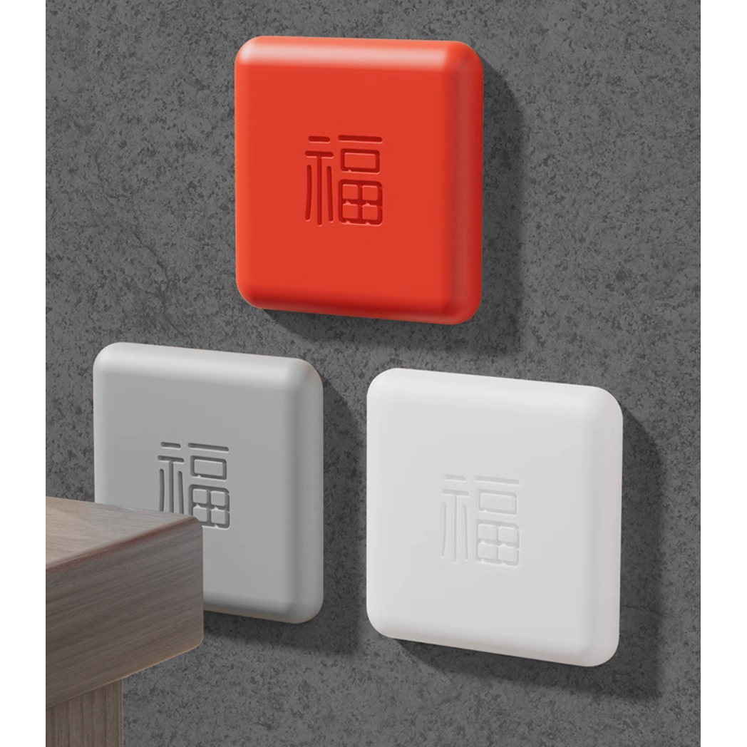 开门撞福防撞贴入户门把手冰箱柜门指纹锁硅胶防磕碰门贴神器垫