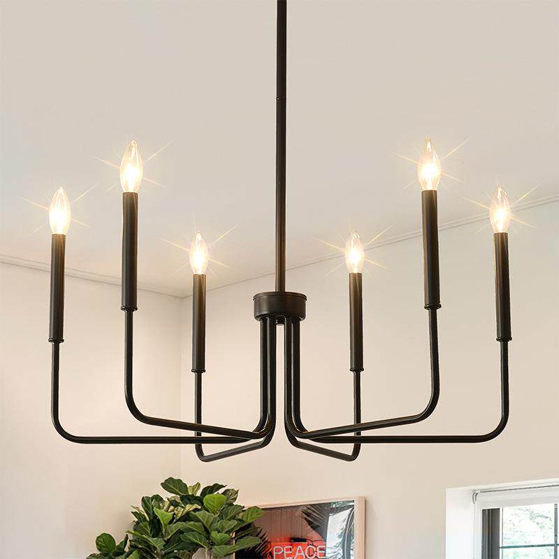 2024复古铁艺可拆装折叠吊灯农舍复古卧室客厅餐厅吊灯