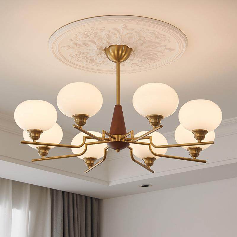 法式客厅吊灯中古风美式复古胡桃色全光谱护眼餐厅卧室灯柿子吊灯,节庆用品/礼品,新娘配件,淘宝优惠券,粉丝福利购,淘宝优惠卷