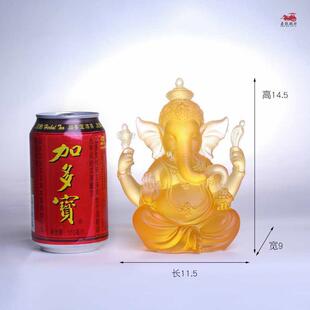 古法琉璃泰国象鼻神像印度东南亚富贵神象鼻天障碍神家居摆件