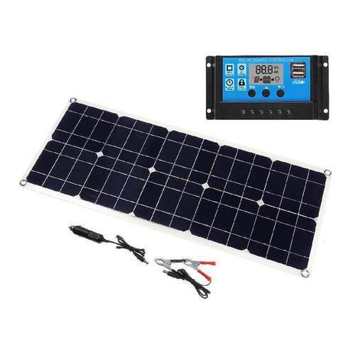 50W太阳能电池板双USB太阳能电池板调节器控制器汽车游艇RV灯充电