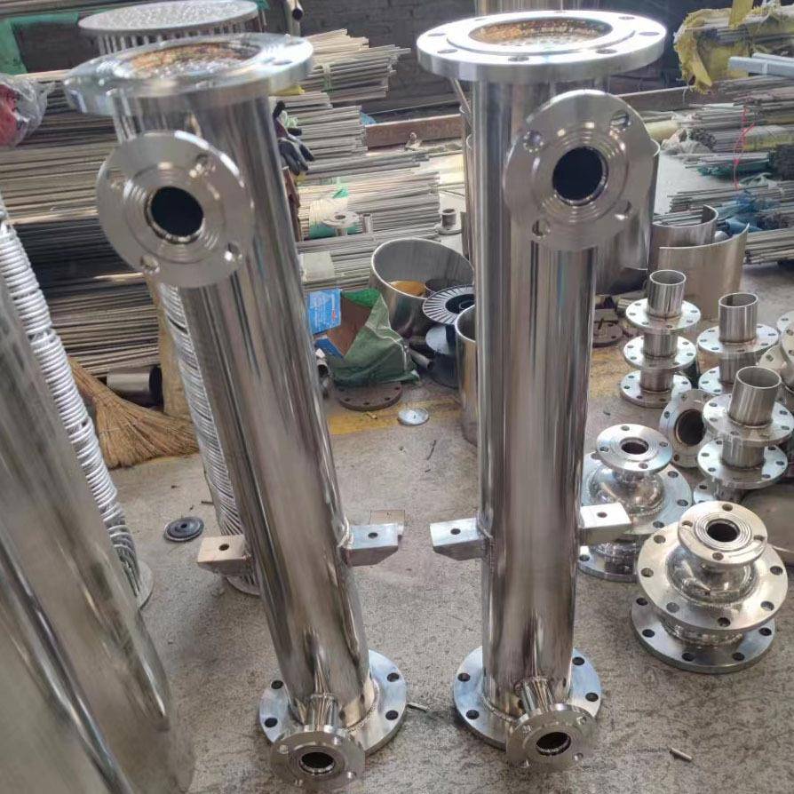 不锈钢304316L螺旋缠绕式换热器化工医药行业螺旋缠绕式冷却器