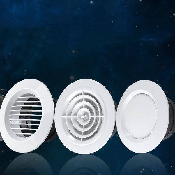 abs 新风中央空调系统排风出风罩圆形百叶排气口风罩通风口盖网罩