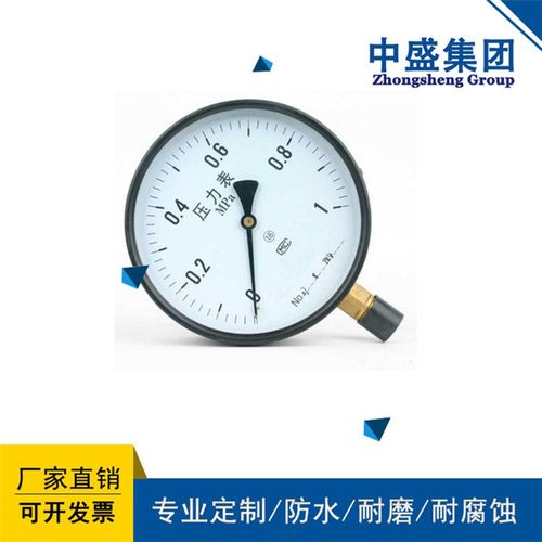 Y-63B-FZ 不锈钢压力表轴向耐震充油压力表