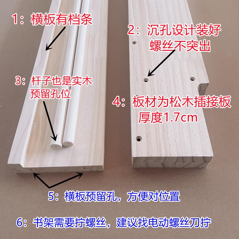 10CM深度实木书架儿童阅读区书柜靠墙绘本收纳架落地多层展示架子