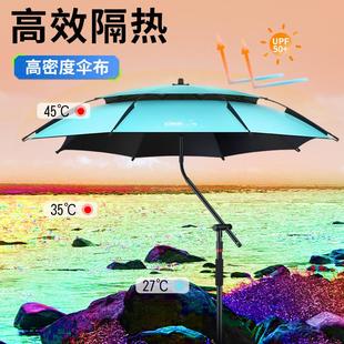 户外黑胶天幕伞免搭建露营车遮阳伞懒人沙滩自动防晒防雨遮光伞
