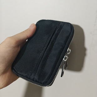 日系新款简约男士零钱包证件包卡包防泼水加厚耐磨耳机收纳小包