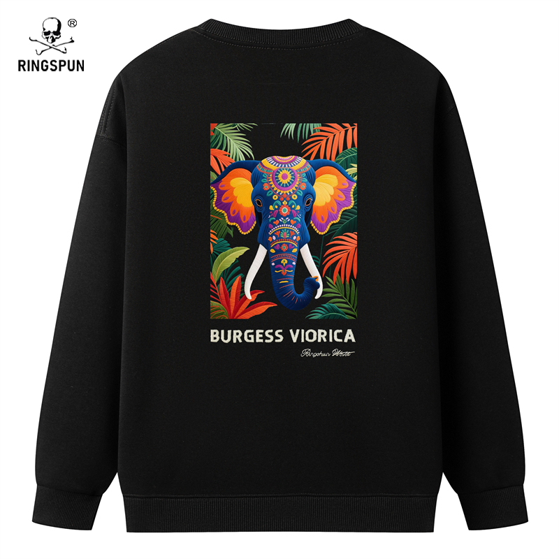 大象重磅刺绣可变色潮牌卫衣