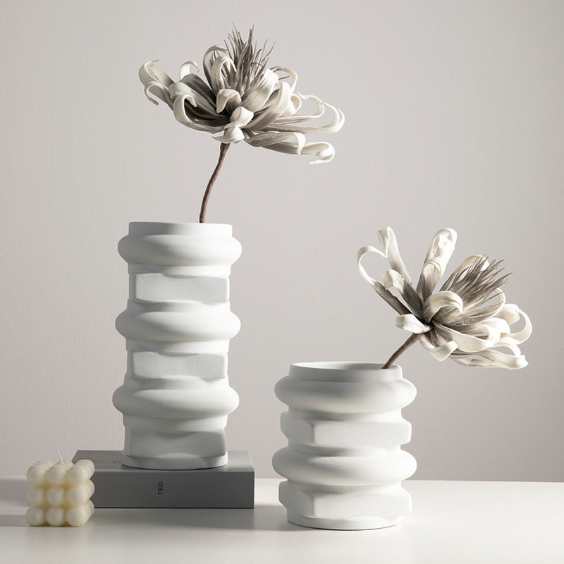 白色创意陶瓷艺术大号花瓶摆件高级感插花仿真花大口径花器高款,橡塑材料及制品,塑料盒/塑料箱/塑料柜,淘宝优惠券,粉丝福利购,淘宝优惠卷
