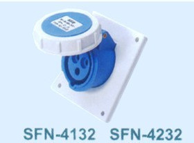 SFE上丰防水工业插座SFN-4232 32A 三极暗装斜座 IP67 三芯插座