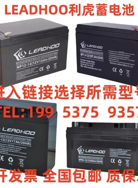 LEADHOO利虎蓄电池NP100-12V100AH17AH24AH33A38A40A65A120AH消防