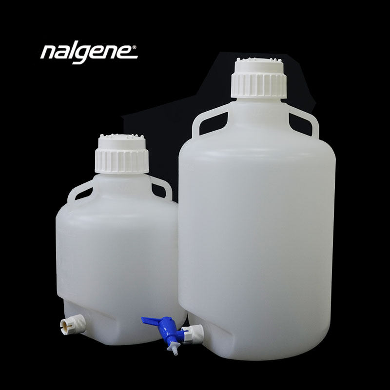 Nalgene塑料放水桶PP龙头瓶下口瓶10L20L50L蒸馏水储液桶高温灭菌