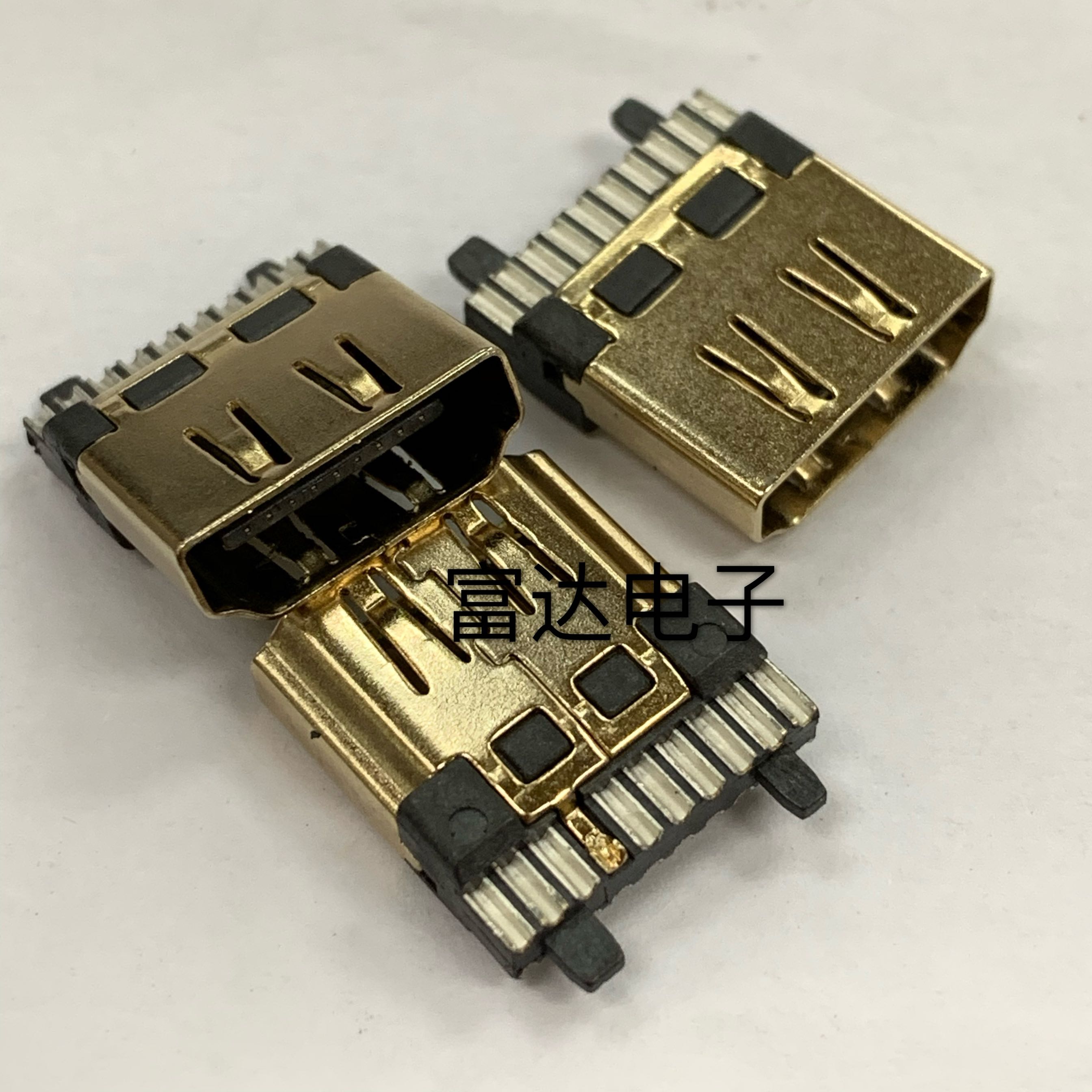 焊接式 HDMI延长线插座 焊线式 母座 20P 母头 镀金