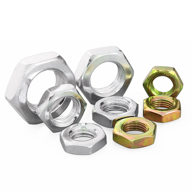 镀锌GB6172薄螺母幼牙薄型螺母螺帽M8M10M12-M36GB6173细牙扁螺母