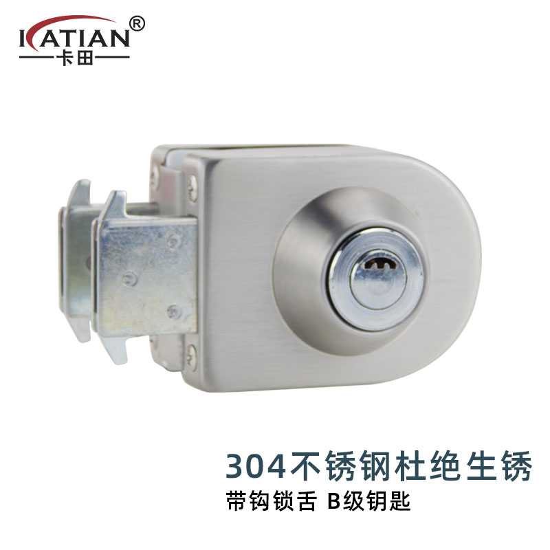 304不锈钢玻璃门锁办公室单门双门推拉门锁地弹簧大门插销锁地锁