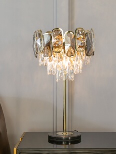 后现代光豪华水晶台灯卧室床头灯意大利豪华高端客厅咖啡桌创意照