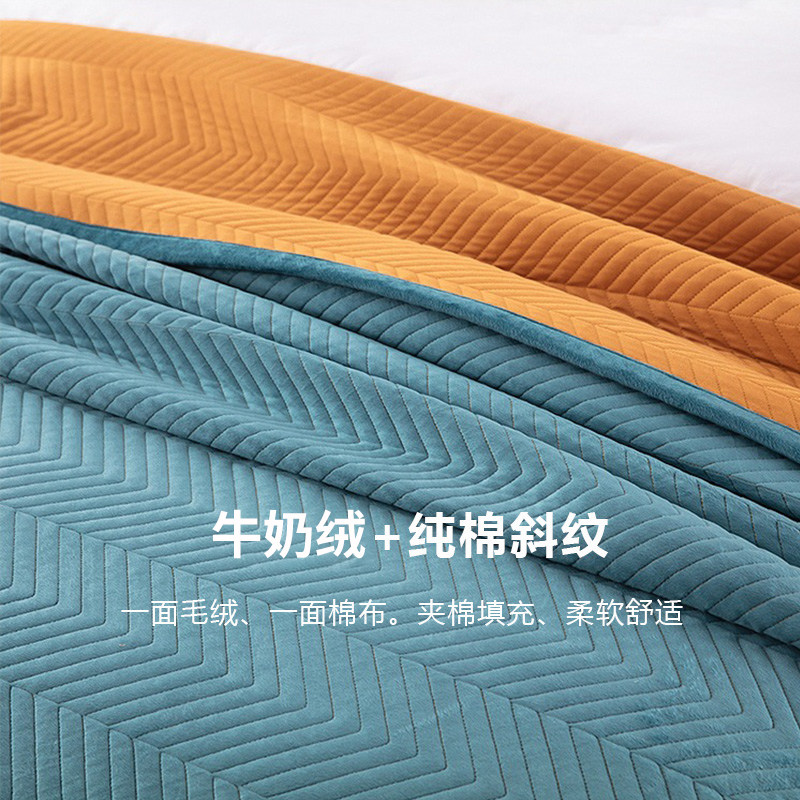 高级床盖三件套2022新v款双面两用一面绒一面棉珊瑚绒床单冬,床上用品,床盖,淘宝优惠券,粉丝福利购,淘宝优惠卷