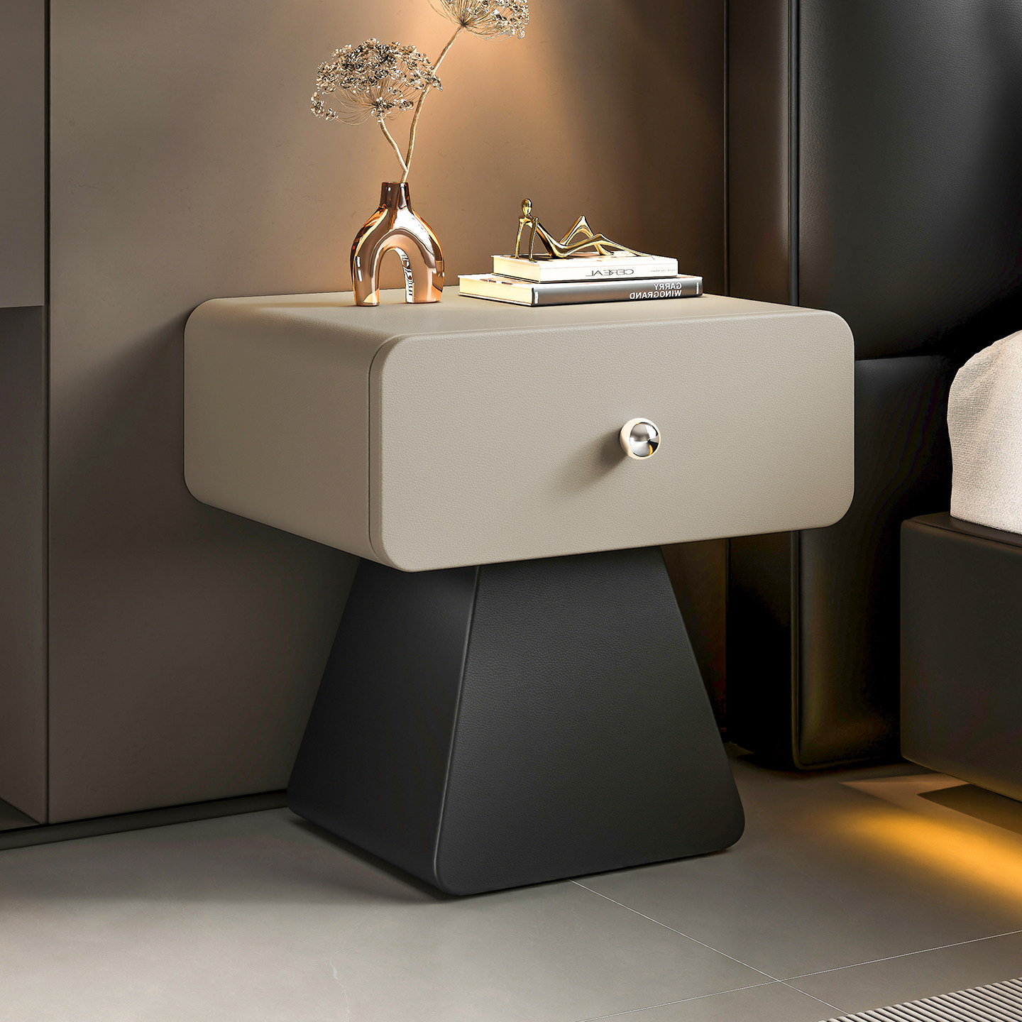 意式极简悬浮实木床头柜家用卧室轻奢高级感2025新款创意小型边柜,住宅家具,床头柜,淘宝优惠券,粉丝福利购,淘宝优惠卷