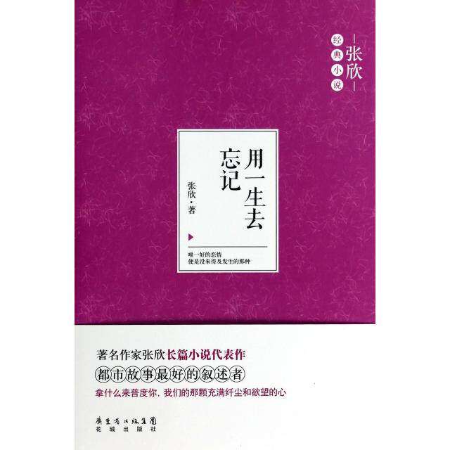 【正版图书】张欣经典小说用一生去忘记张欣著花城出版社9787536069367