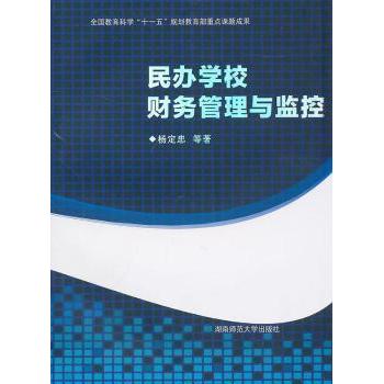 【正版书籍】民办学校财务管理与监控杨定忠著湖南师范大学出版社9787564802981