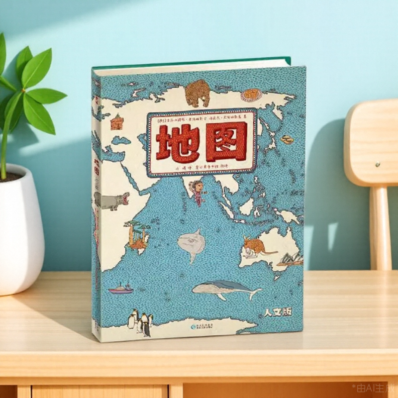 地图人文版手绘世界地图儿童百科绘本亚历山德拉米热林斯卡贵州人民出版社9787221115348C