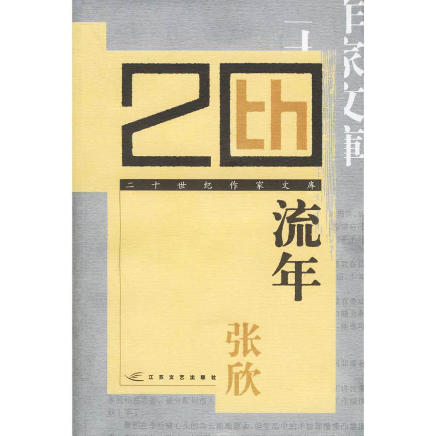 【保正版】流年张欣小说书江苏文艺出版社