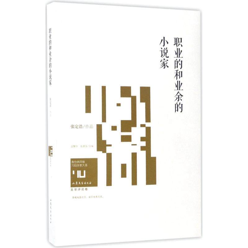 【正版图书】职业的和业余的小说家身份共同体70后作家大系张定浩孟繁华张清华编文学山东文艺出版社