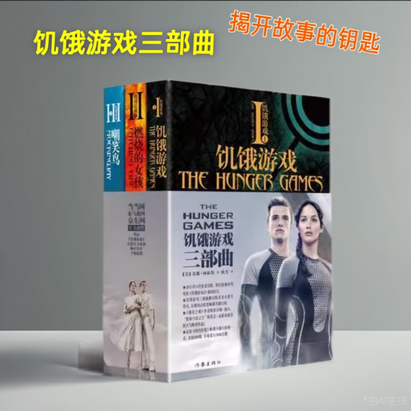 饥饿游戏三部曲3册全集饥饿游戏燃烧的女孩嘲笑鸟美柯林斯著耿芳译作家出版社9787506368513C