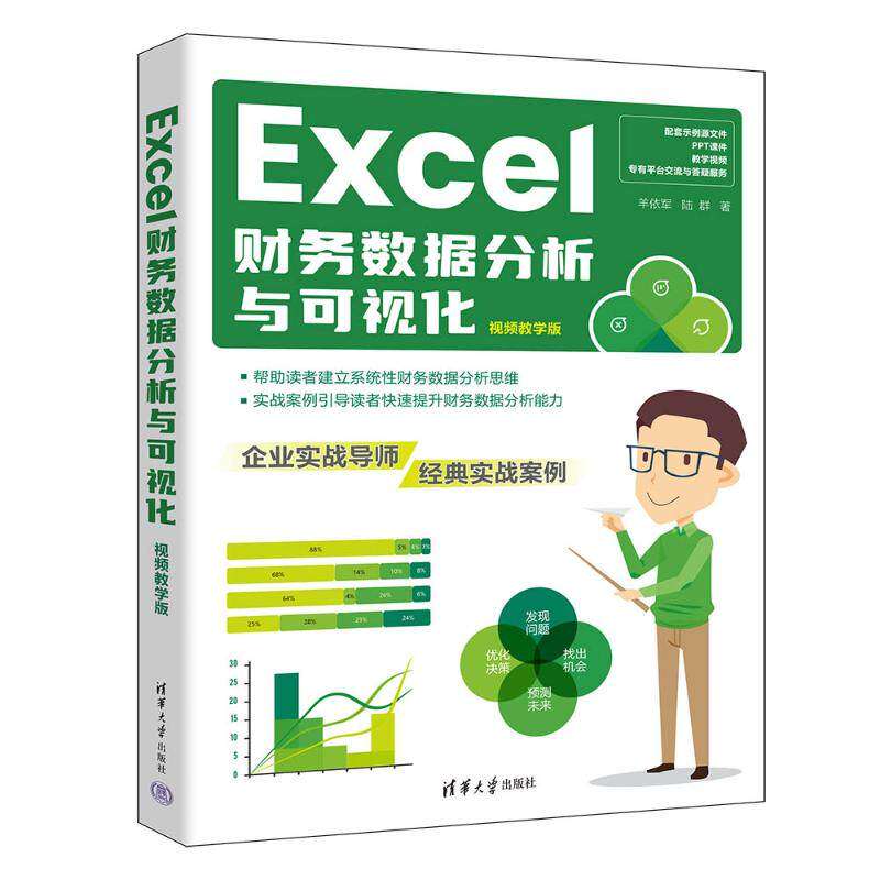 【保正版】Excel财务数据分析与可视化羊依军陆群清华大学出版社9787302661054