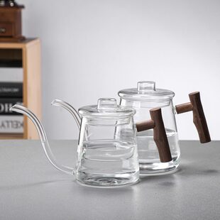 家用煮长茶玻璃咖啡挂烧水壶嘴茶壶手冲壶细口壶电陶炉耳耐热围炉
