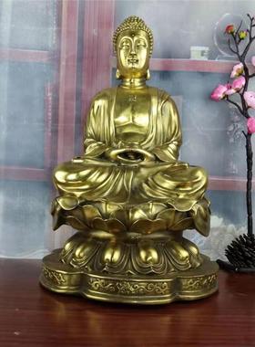 黄铜如来佛像摆件大日如来佛祖释迦摩尼佛陀禅意释迦牟尼佛像供奉