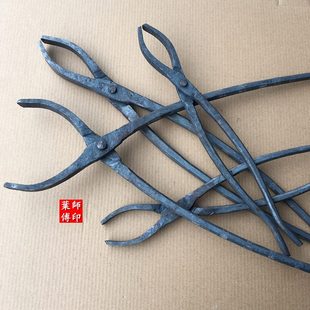打铝 拾物椭夹钳钳手工夹圆火锭热处理夹子铁口德钳钳圆钳子铝棒式