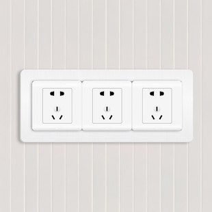 现代灰色米凡尚品遮缝防脏定制墙壁保护套甜美绿叶防尘贴开关插座