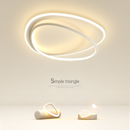 简约现代主卧室灯具创意led吸顶灯几何小客厅灯北欧餐厅书房灯