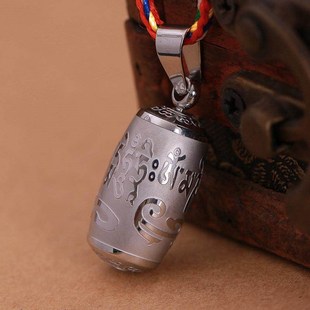 六字真言空心吊坠可打开装东西嘎乌盒项链挂坠能放救心丸挂脖子