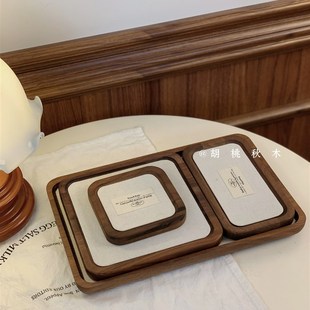 木质首饰展示摆台饰品手镯陈列道具珠宝托盘耳环项链手耳饰展示架